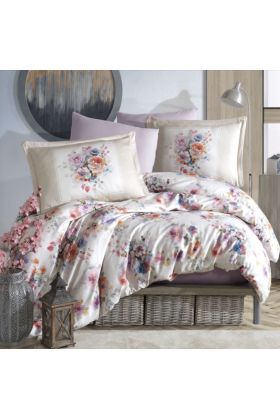 Dijital Saten Çift Kişilik Nevresim Takımı Farya V1