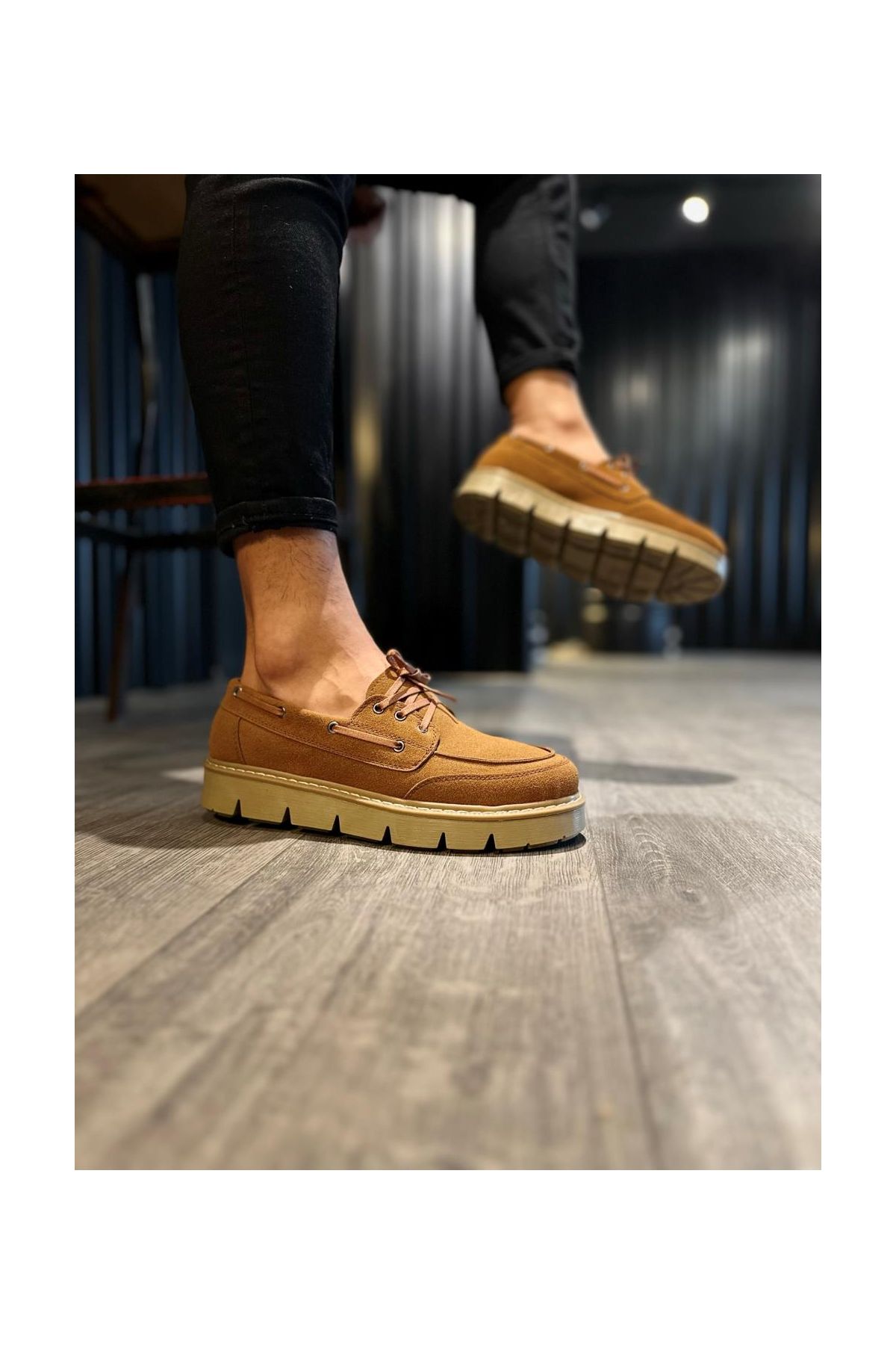 Yüksek Taban Klasik Ayakkabı  Taba Süet
