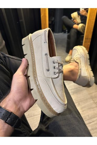 Yüksek Taban Klasik Ayakkabı  Vizon Süet