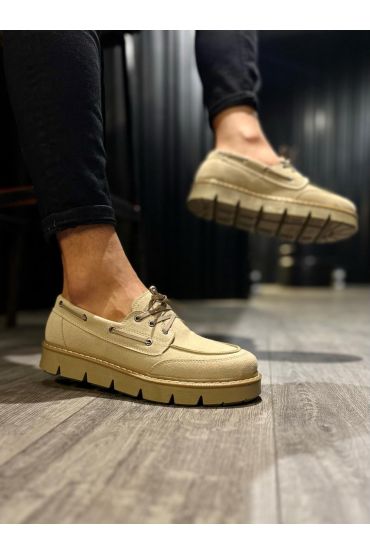 Yüksek Taban Klasik Ayakkabı  Vizon Süet