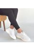 Yejja Beyaz Cilt Bağcıklı Spor Ayakkabı