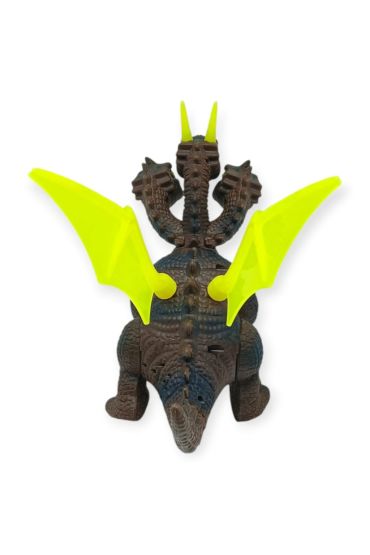 3 Başlı Mitolojik Ejderha - Pilli Yerde Gezen Sesli Figür