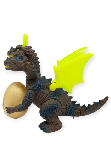 3 Başlı Mitolojik Ejderha - Pilli Yerde Gezen Sesli Figür