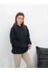 3 iplik şardonlu kapşonlu swetshirt lacivert md63