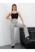 Yandan katlamalı pantolon Gri
