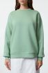 3 iplik şardonlu bisiklet yaka sweatshirt mint