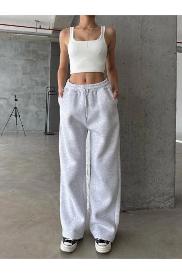 3 iplik şardonlu oversize eşofman gri