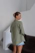 Tek cepli müslin gömlek haki pt