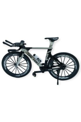 Model Araçlar -1/10 Metal Yarış Bisikleti 18 cm - Gri