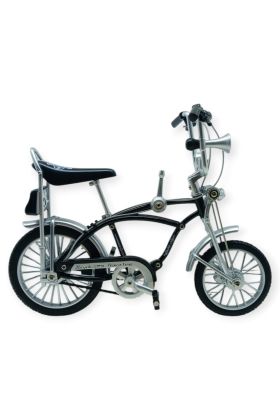 Model Araçlar -1:8 Metal Retro Pinokyo Bisiklet - Die -Cast 17 cm - Siyah