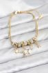 Gold Renk Pirinç Yıldız Model Charmlı Kadın Bileklik - TJ-BB8221