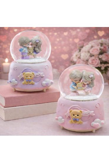 Sevimli Çift Büyük Boy Kar Küresi