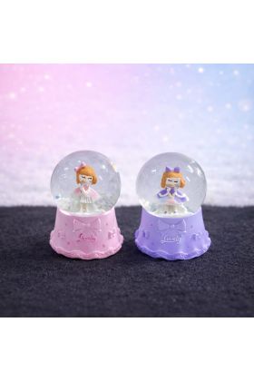 Mini Işıklı Sevimli Kız Kar Küresi