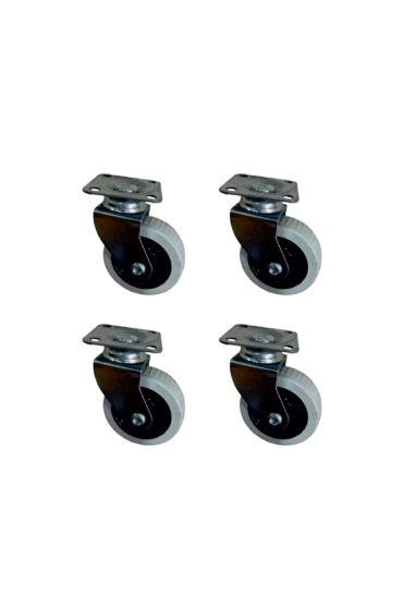 Furç Tablalı Bilyalı Teker - 20x50 - Gri HKS176 - 4 Adet