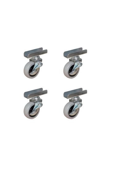 Furç Uzun-Sunta Bilyalı Teker (Frenli) - 20x50 - Gri - 18MM HKS185 - 4 Adet