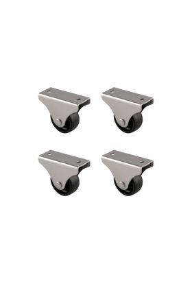 Furç Sabit Teker - 32MM - Siyah HKS228 - 4 Adet