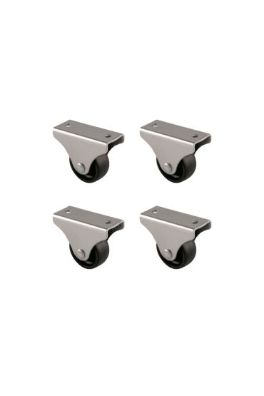 Furç Sabit Teker - 32MM - Siyah HKS228 - 4 Adet