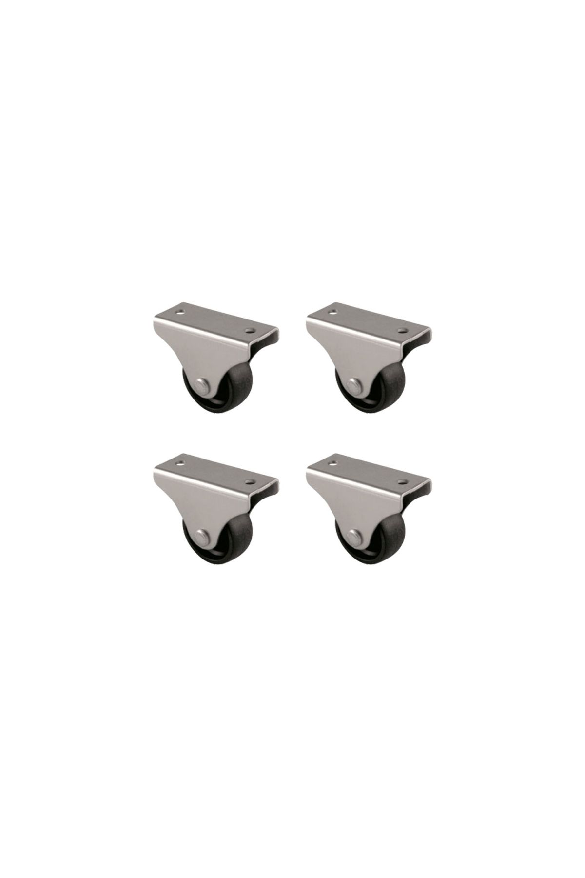 Furç Sabit Teker - 32MM - Siyah HKS228 - 4 Adet