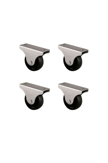 Furç Sabit Teker - 38MM - Siyah HKS229 - 4 Adet