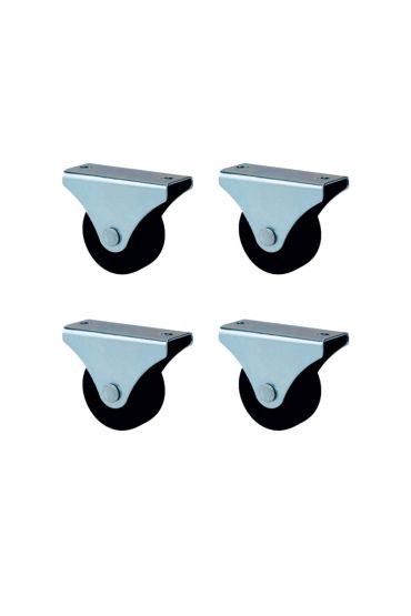 Furç Sabit Teker - 56MM - Siyah HKS231 - 4 Adet