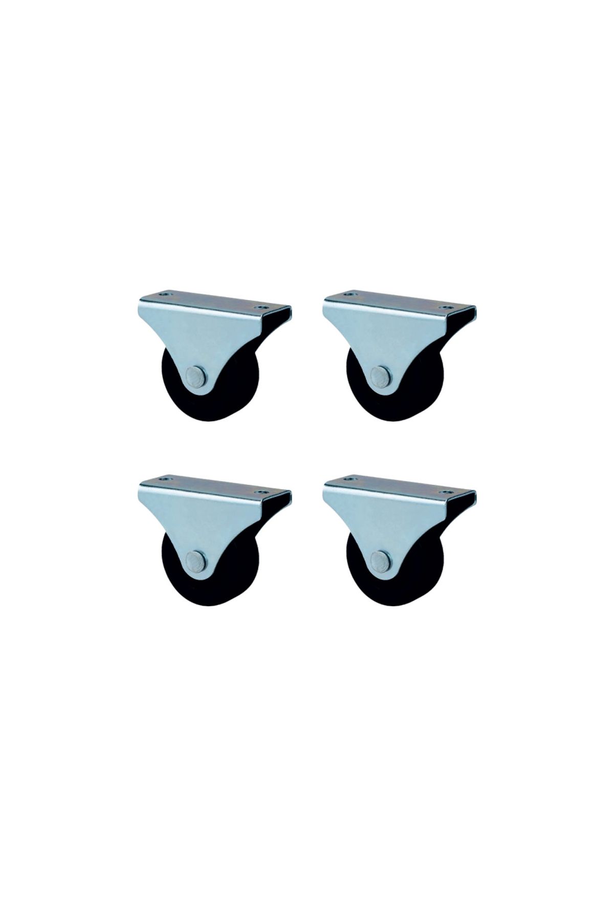 Furç Sabit Teker - 56MM - Siyah HKS231 - 4 Adet