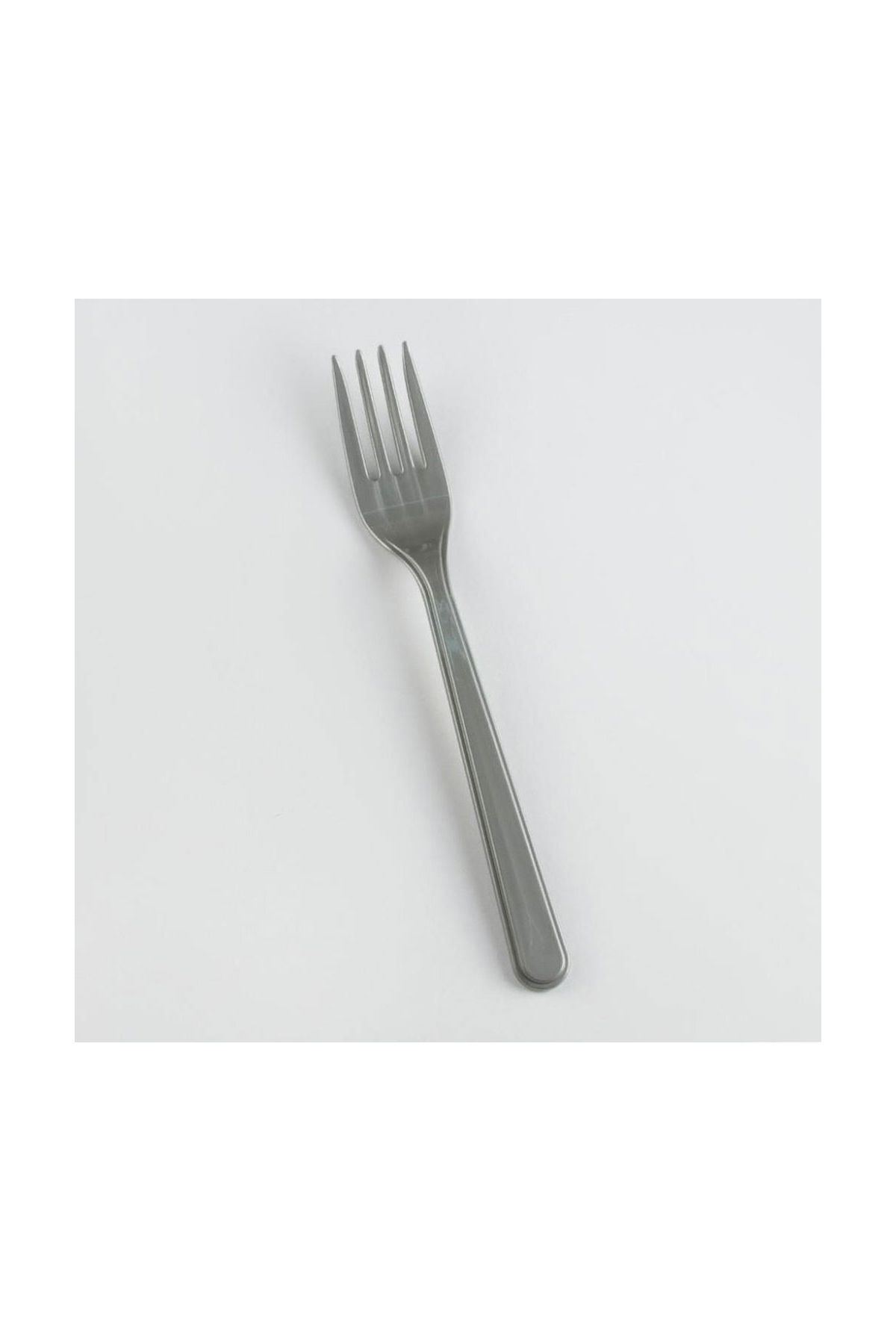 Gri Renk Lüks Plastik Çatal 25 Adet