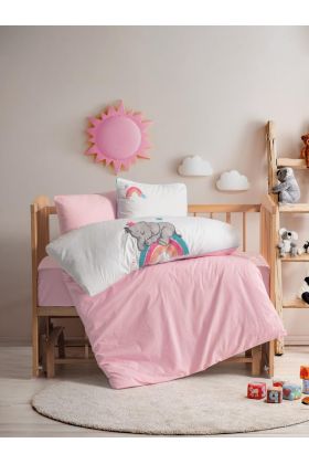 Punch Nakışlı Bebek Nev Takımı Lucky Pembe