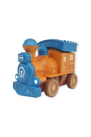 Oyuncak Tren Işıklı Sesli Bas Gitsin 14cm - MAVİ - 8068A