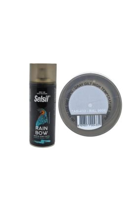 Selsil Rainbow Akrilik Sprey Boya 200 Derece Isıya Dalı Yaldız Gri