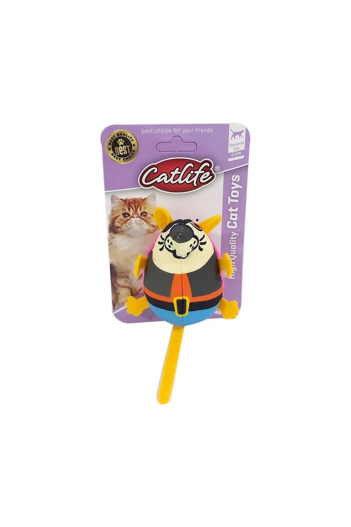 Sevimli Kumaş Fare Kedi Oyuncağı 17 cm Çeşitli Renklerde