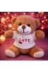 Love Baskılı Tişörtlü Kahverengi Ayıcık