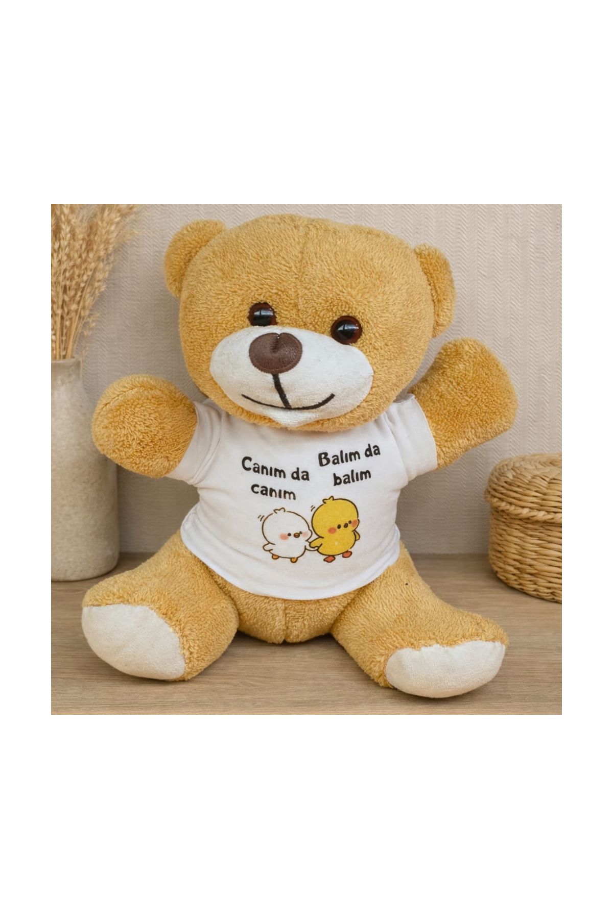 Canım Da Canım Balım Da Balım Tişörtlü Peluş Ayıcık