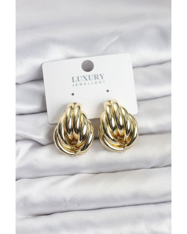 Pirinç Gold Renk Vintage Kadın Küpe - TJ-BKP11627