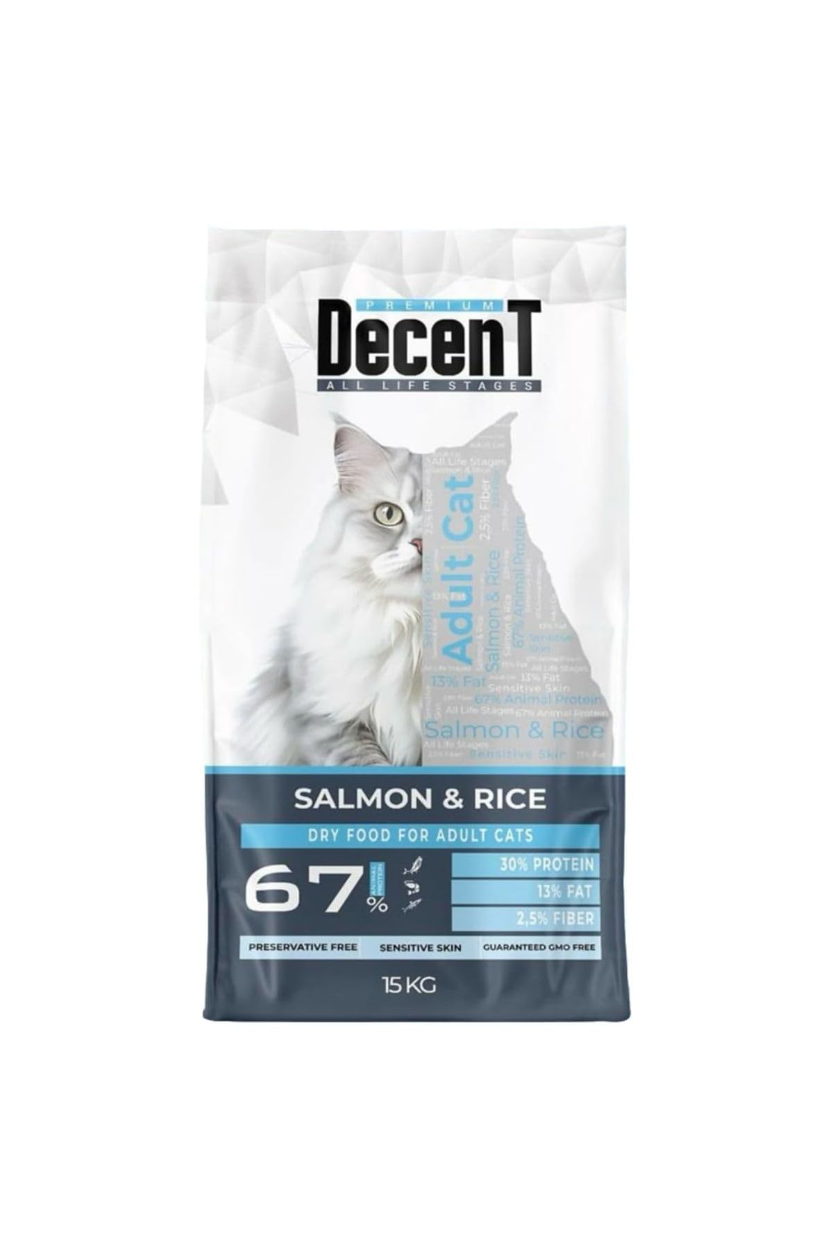Decent Somon Balıklı Kedi sı 15 kg