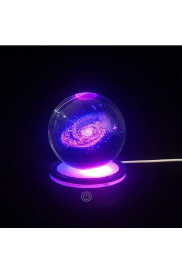 Dönen Gezegen Cam Küre RGB