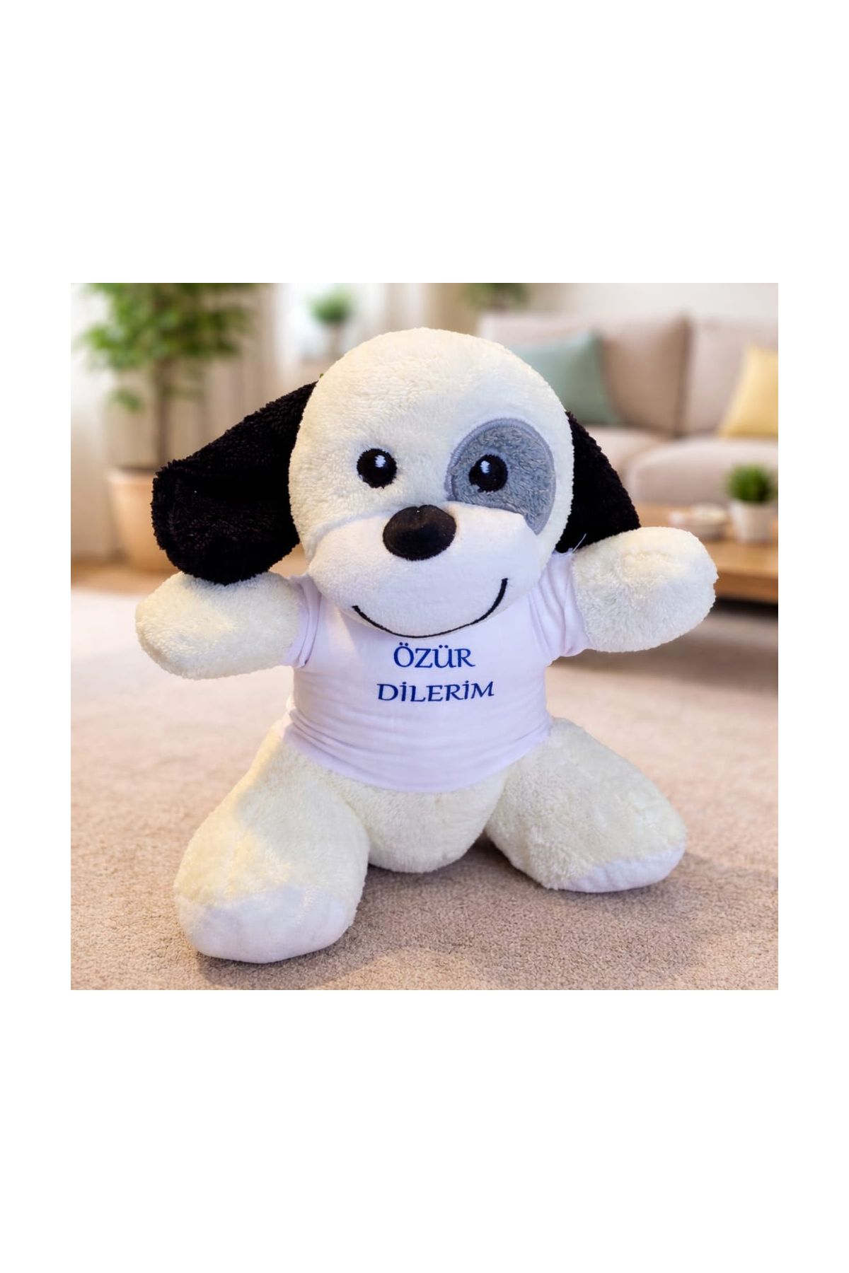 Özür Dilerim Tişörtlü Sevimli Peluş Köpek