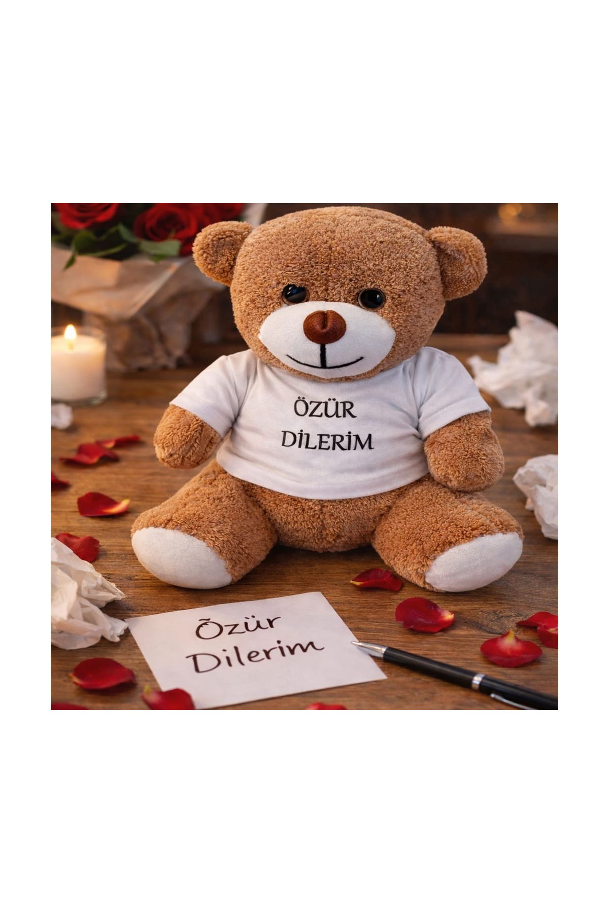 Özür Dilerim Tişörtlü Oyuncak Ayıcık