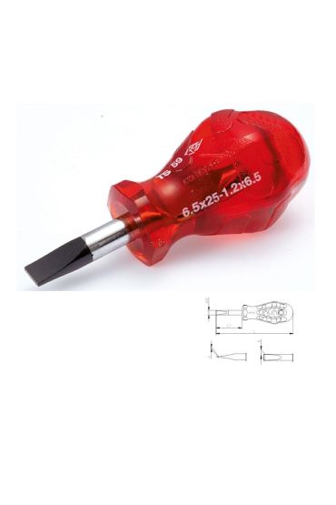 İzeltaş 4110 Kraft Topaç Düz Tornavida 6,5X25