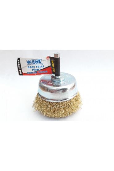  HA10147 Pimli Sarı Tel Çanak Fırça 65 mm