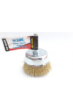  HA10145 Pimli Sarı Tel Çanak Fırça 50 mm