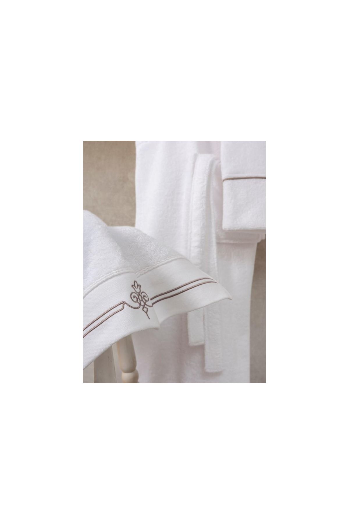 Classic Bornoz Seti Güher M-L Kadın