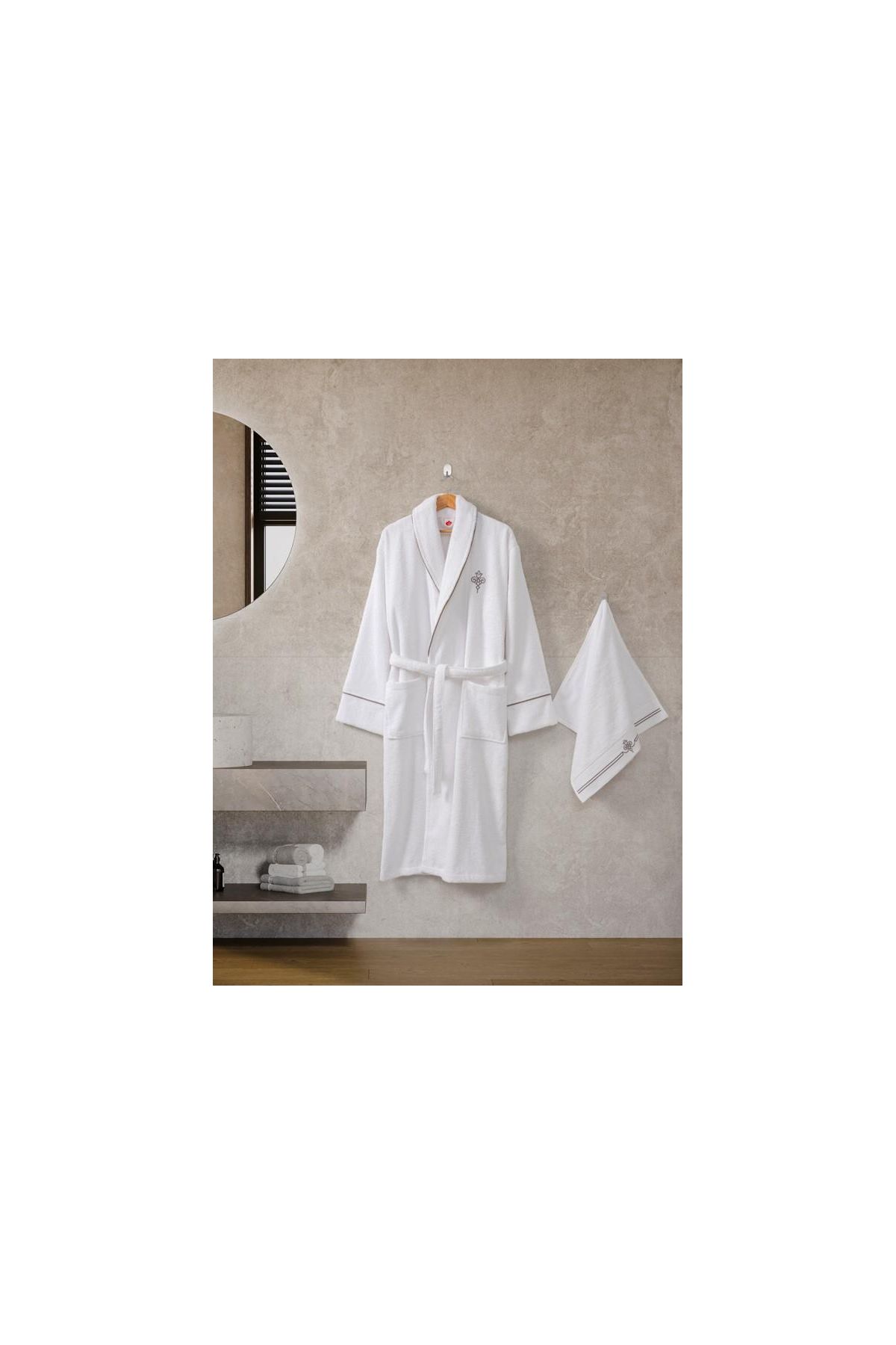 Classic Bornoz Seti Güher M-L Kadın