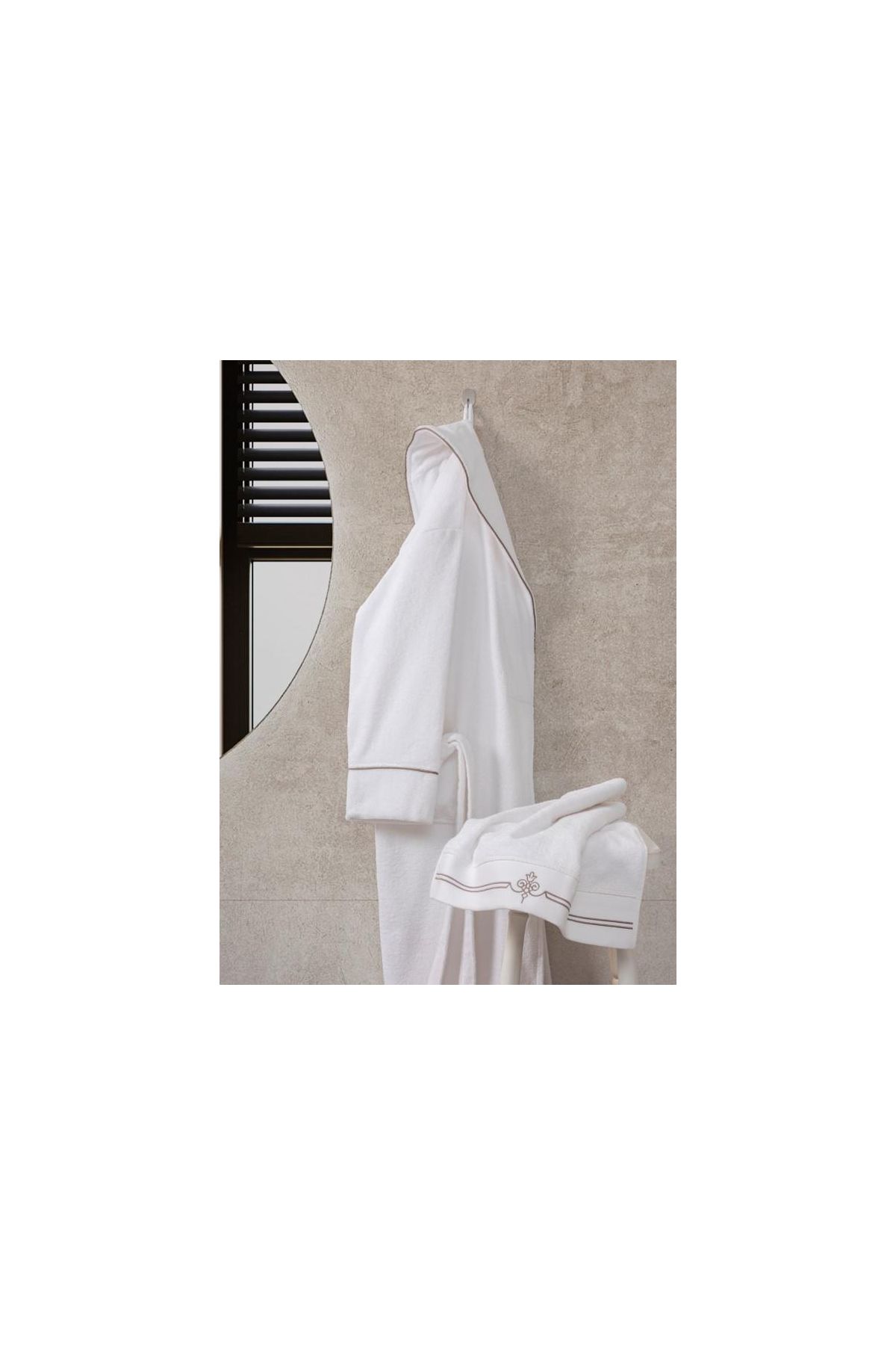 Classic Bornoz Seti Güher L-XL Erkek