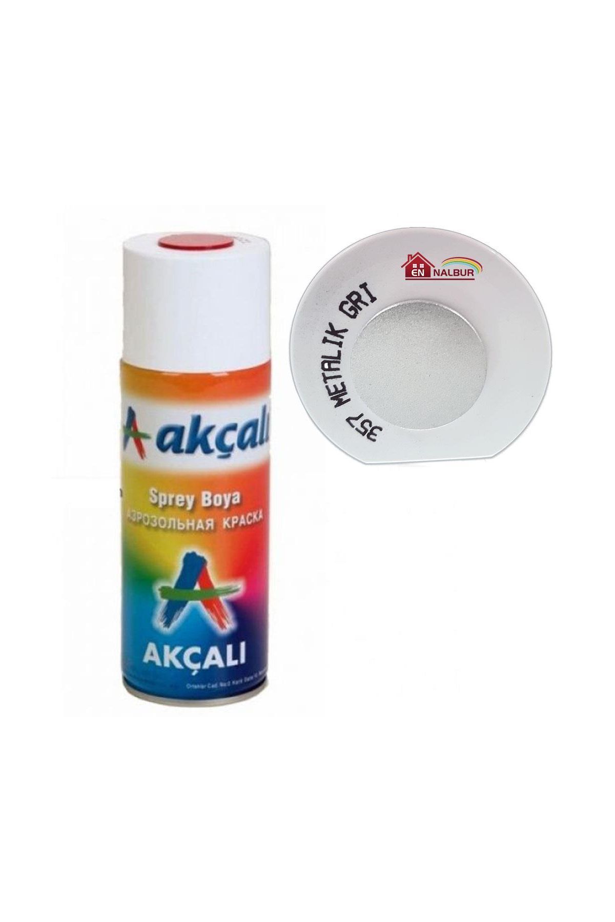 Akçalı Sprey Boya 400 ml 357 Metalik Gri