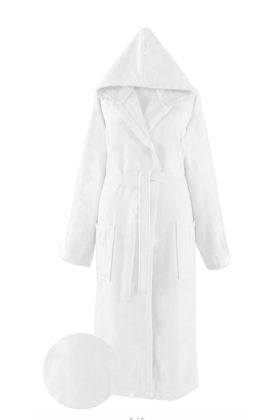 Pamuklu Tek Bornoz Beyaz