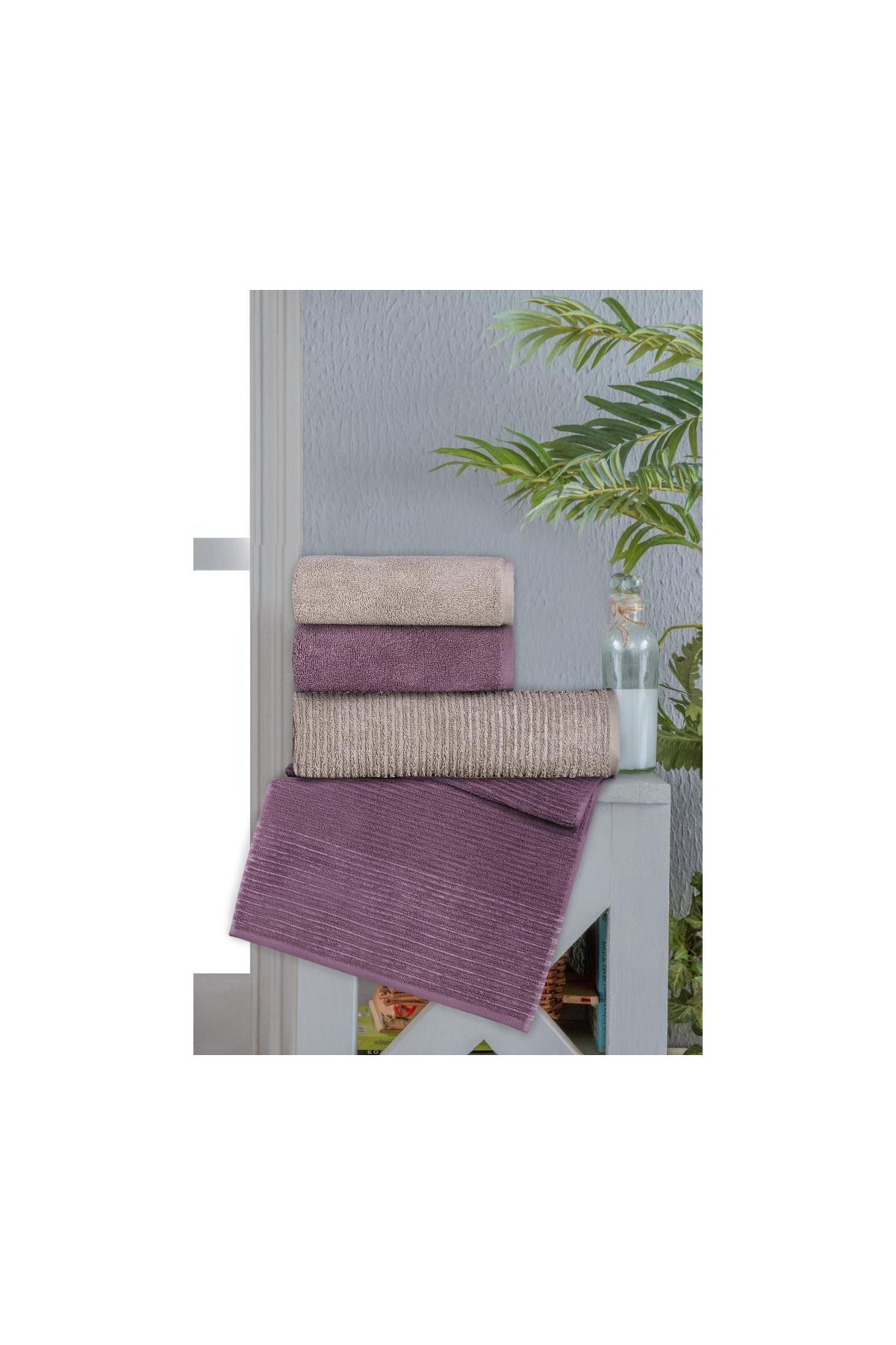 Jakarlı 4´lü 50x90 El Havlusu Lisa V2