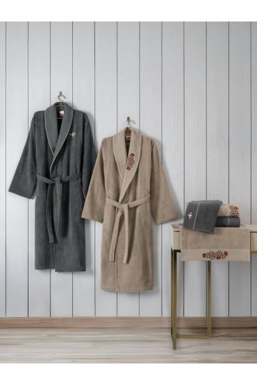 Aile Bornoz Seti Yamka Bej-Antrasit