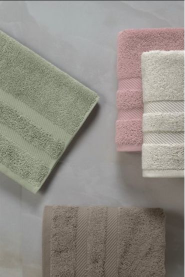 Jakarlı 4´lü 50x90 El Havlusu Nori