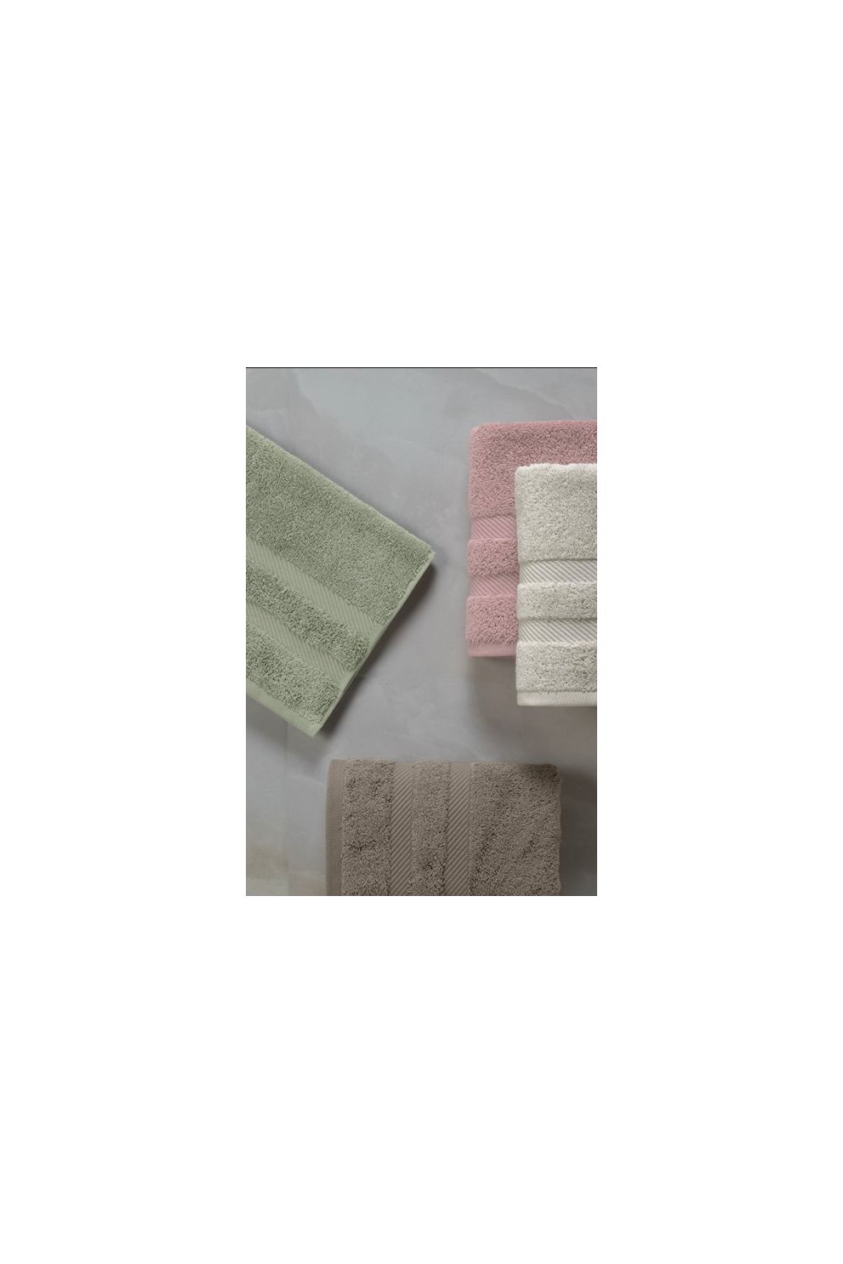 Jakarlı 4´lü 50x90 El Havlusu Nori