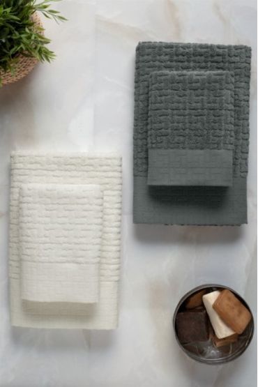  Banyo Seti Antrasit Krem